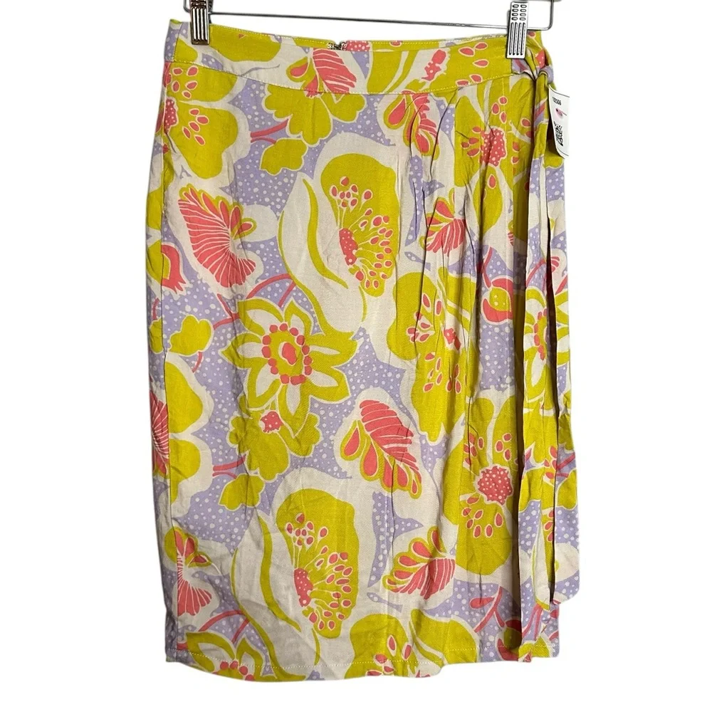 Modcloth Whole 'Lotta Loveliness Tropical Wrap Skirt Size S - Picture 3 of 11